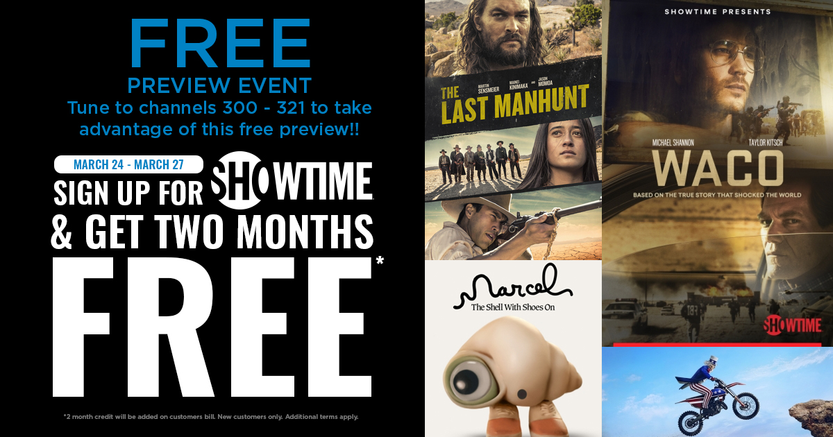 Free SHOWTIME preview set for March 24–27 on FTC TV