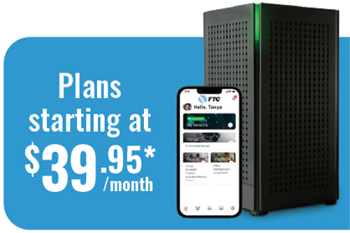 Plans starting at $39.95/month*