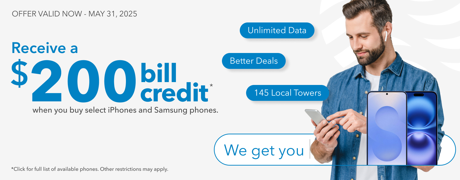 Receive a $200 bill credit* - View Details