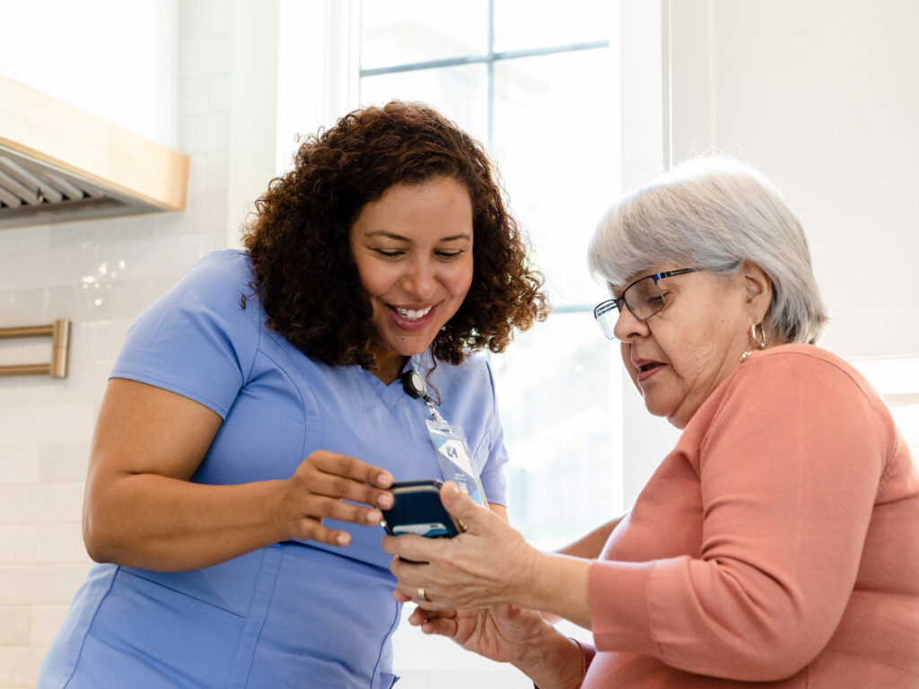 Woman talking on phone with FTC Unlimited Plan